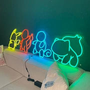 Anime Neon Sign: Colorful LED Wall Art - Gaming Room Decor