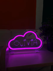 Personalized Kids Night Light: Custom Name LED Lamp with Animal Design