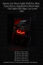 Car LED Plexiglass Wall Sign with Dimmer – UV‑Printed Neon Garage Art
