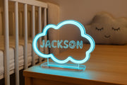 Personalized Kids Night Light: Custom Name LED Lamp with Animal Design