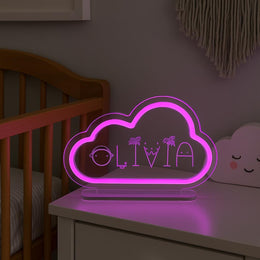 Personalized Kids Night Light: Custom Name LED Lamp with Animal Design