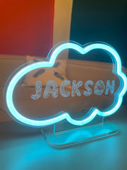 Personalized Kids Night Light: Custom Name LED Lamp with Animal Design