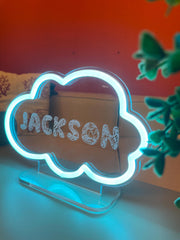 Personalized Kids Night Light: Custom Name LED Lamp with Animal Design