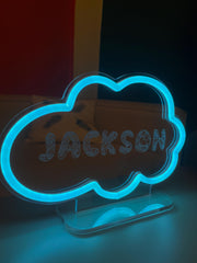 Personalized Kids Night Light: Custom Name LED Lamp with Animal Design