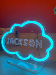Personalized Kids Night Light: Custom Name LED Lamp with Animal Design