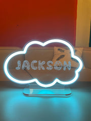 Personalized Kids Night Light: Custom Name LED Lamp with Animal Design