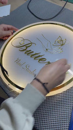 Custom LED Logo Sign: Personalized Plexiglass Wall Art for Business