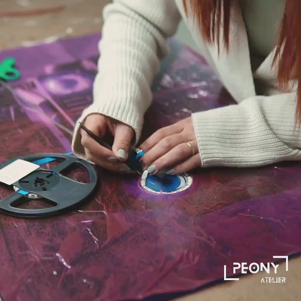 Acrylic UV‑Printed LED Car Wall Art with Dimmer
